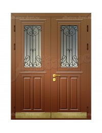 Двухстворчатая металлическая дверь 00-10