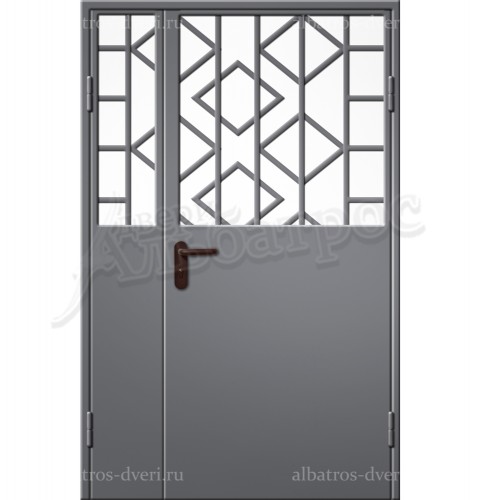 Двухстворчатая металлическая дверь 00-56